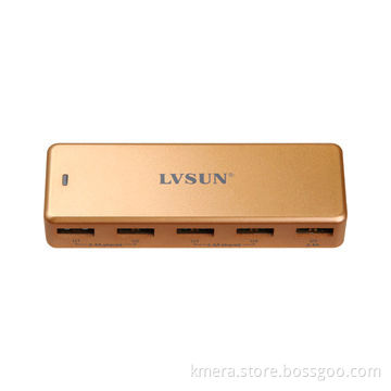 In-car chargers with 5 USB output port can charge 5 iPhone or 3 iPad simultaneously